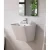 Hanging Washbasin length 56.5 cm, width 44 cm, height 38 cm, Krakows Model, White 