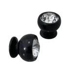 مقبض مطبخ، لون اسود مع فضى