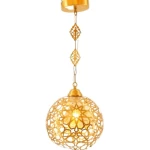 Ceiling Metal Pendant Golden, Dimensions 30x23 cm, 50 cm Wire