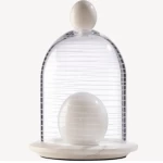 أباجورة شرقية، ارتفاع 28 سم، عرض 28 سم، لون رمادي