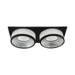 سانبو داونلايت مربع مزدوج ، GU10 ، أسود، مقاس 183×93×57 مم 