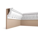 PU foam decorative ceiling frames, size 200x3.5x5 cm, white color | Zakharef Company