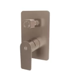 Three Way Shower Mixer, Size 12.4×18×13 cm, Matte Nickel Color