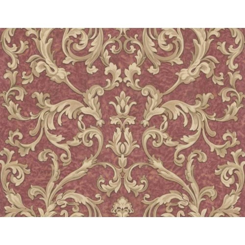 Italian Wallpaper 10m×1.06m Reddish Brown, Classic Design | Balbaid Decor Company
