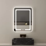 مراية انارة شكل مستطيل، مقاس 60 × 80 سم