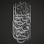 Decorative Islamic Metal Board, Dimensions 24x56 cm, Silver Color