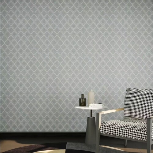 Geometric Wallpaper Size 10m x 50cm Light Grey | GF62064