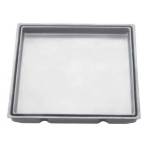 صفاية أرضية للحمامات، مقاس 20×20 سم، لون فضي | N67.502