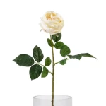 ورد صناعى روز، لون كريمى، حجم 59 سم 