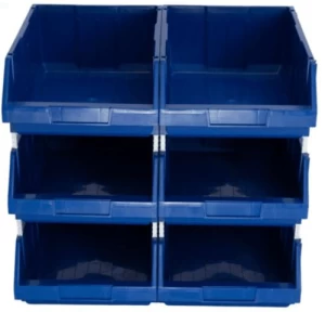 Plastic Storage Box 51x30x20 cm, 25 kg Capacity, Blue | AL-FURIDI FACTORY FOR PLASTIC INDUSTRIES