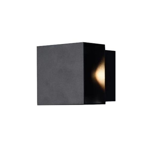 وحدة إضاءة LED جداريّة خارجية مودرن 10×9×11.5 سم، لون أسود | 49259