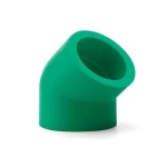 PPR Plastic Elbow 45 Degree  Modern Technology Brand Size  63 mm Outside Diameter 86 mm Color  Green