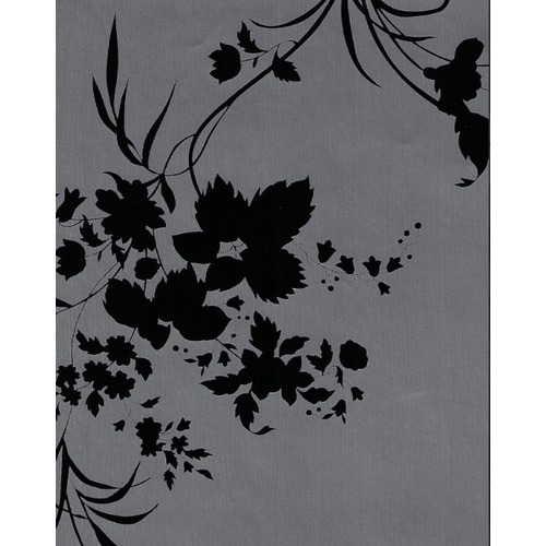 Wallpaper Floral Design 10m×53cm Black with Grey | Luxury line