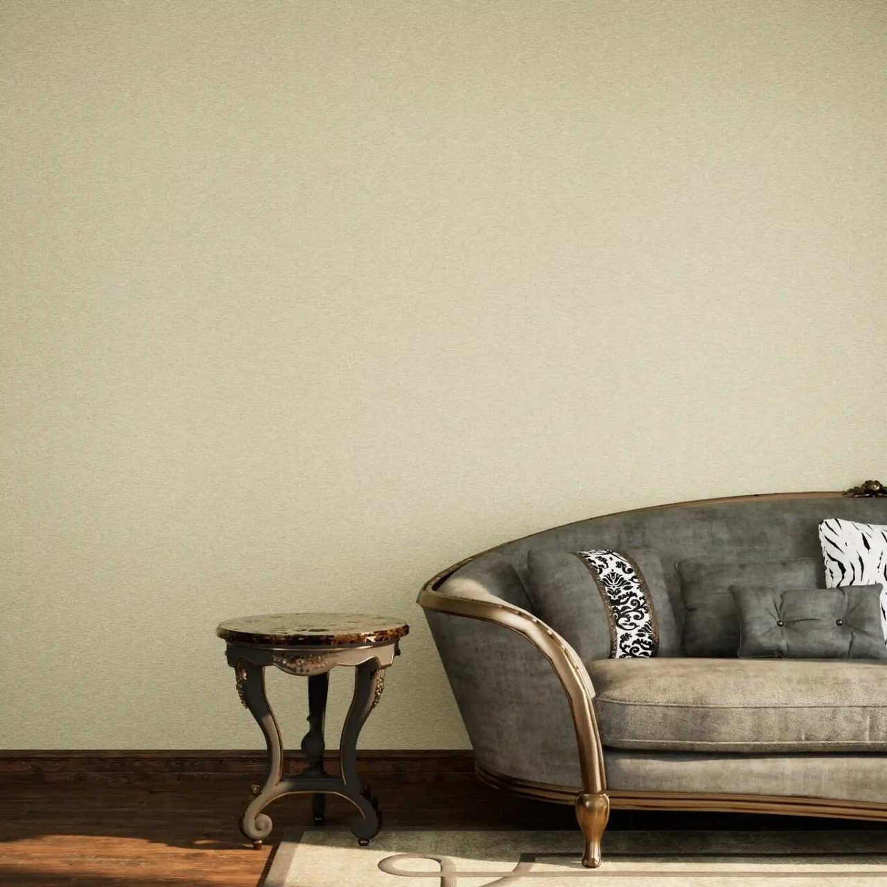 Plain Design Wallpaper Size 10 m x 50 cm Beige Color | 