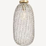 ممتاز مهل إضاءة سقف، مقاس 27 × 27 × 43 سم، لون نحاسي