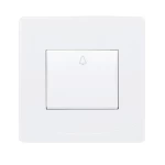 مفتاح جرس عريض مفرد 10 امبير سدرا الفنار مقاس 7×7 سم اللون ابيض 