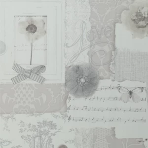Floral Wallpaper 15.6m×106cm Light with Dark Gray | Luxury line
