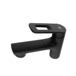 Washbasin Mixer With Movable Lever, Maximum Pressure 15 bar, Matte Black Color