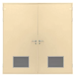 Fire Door SF/DD Double Leaf 1950×1900 mm Beige Galvanized Steel | SFFECO