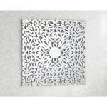 مرايا ديكور مقاس 120×120×1.8 سم، لون مرايا فضي، تصميم جزيرة