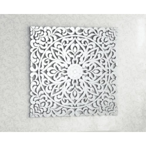 مرايا ديكور مقاس 120×120×1.8 سم، لون مرايا فضي، تصميم جزيرة | شركة ابيات