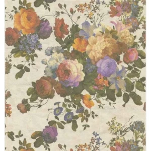 Italian Wall Decoration Floral Wallpaper 10m x 0.73m Beige | Balbaid Decor Company