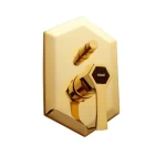 Two Way Shower Mixer, Width 15 cm, Height 23.8 cm, Depth 12.1-9.6 cm, Shinny Gold Color 