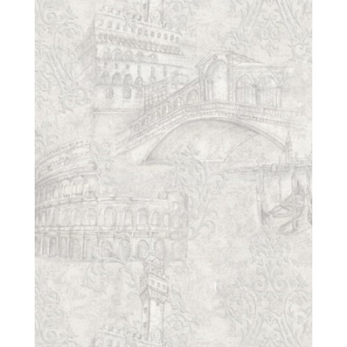 Italian Wallpaper Light Gray Color Modern Design, Size 10mx1.06m, Model 81709 | Balbaid Decor Company