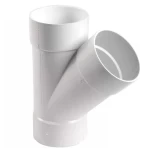 TEE PVC 45° Schedule 40 [Sappco] Brand Size   4×8 inch  White Color