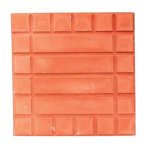 بلاط ديكور أسمنتي 40×40×4 سم لون أحمر فاتح، موديل CONT-40404-LRD-D43 | الصريف لمواد البناء