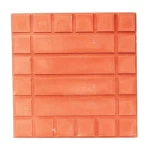 Decorative Concrete Tile, Dimensions 40×40×4 cm, Light red Color | Al Sarif Company, model CONT-40404-LRD-D43