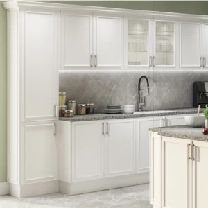 Classic Aluminum Kitchen White Natural Granite Marble Hydraulic Hinges | Abyat Company
