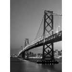 Decorative wall mural cities design, size 183×254 cm, gray color
