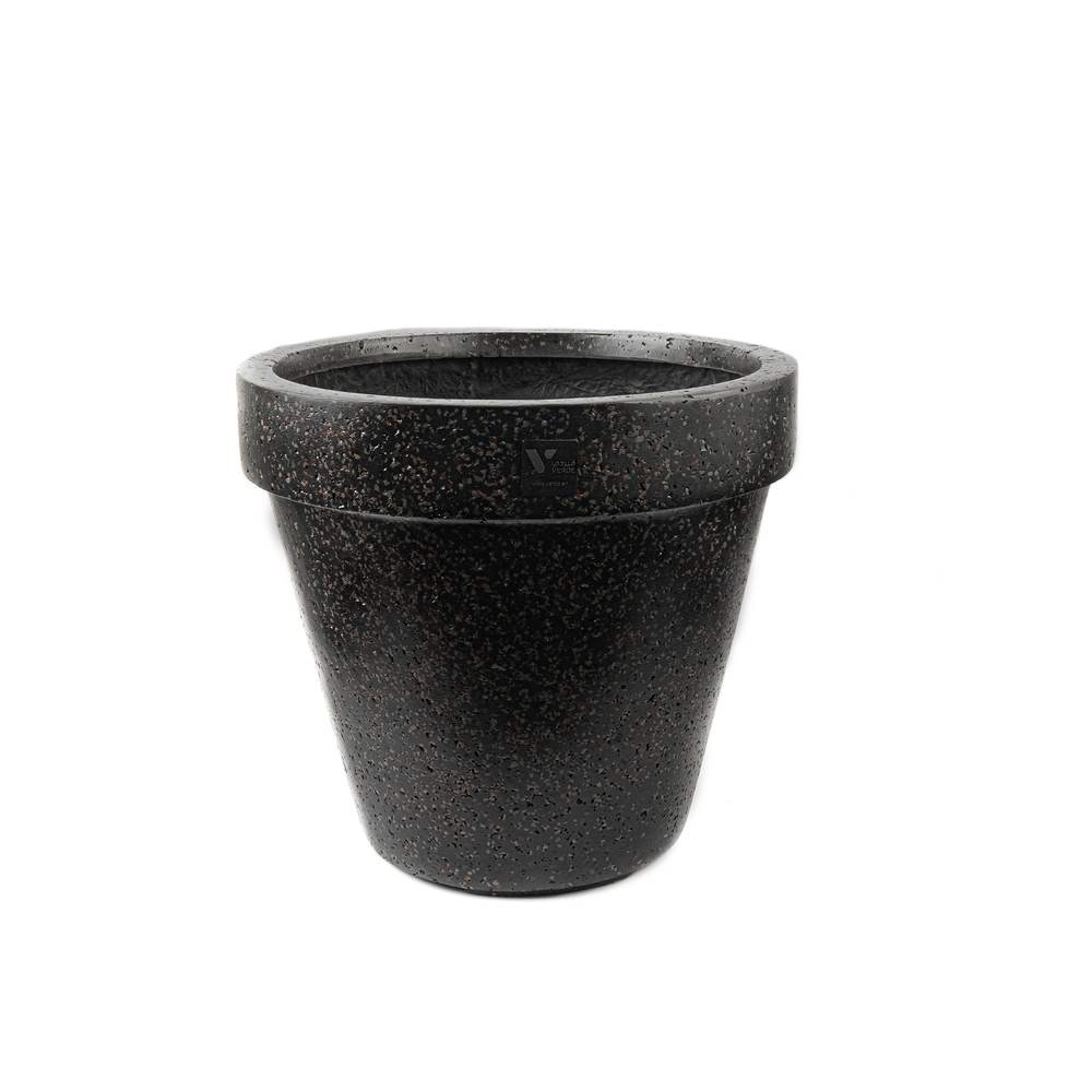 Fiberglass Planter 48x55 cm Black Color | Verde