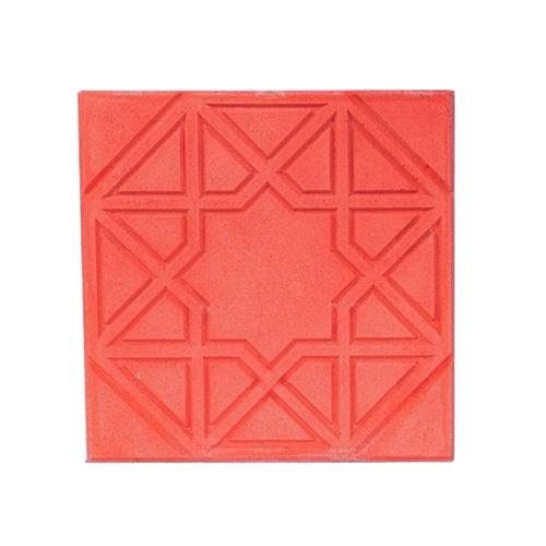 بلاط أرضيات أسمنتي 40x40x4 سم، لون أحمر، تصميم إسلامي | شركة الوسد للصناعة