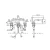 Bathroom Washbasin Mixer Three Hole 11.7×8.5 cm, Matt Gold | Hatch Company - Image 2