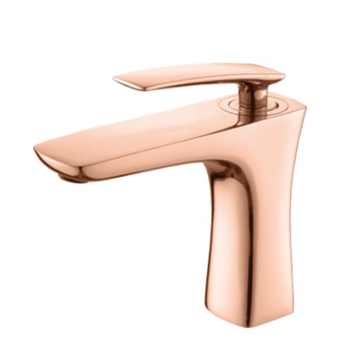 Short Washbasin Faucet 12.9×17 cm, Rose Gold | Prime Alarabia