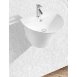 Hanging Ceramic Western basin Size 540×465×400 cm, White Color