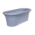 Plastic transplant pot medium rectangle Al Zamil Made of  polyethylene Colour light gray