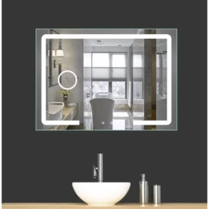 Bathroom LED Mirrors Size 70x90 cm, Touch Sensor | Saudi Ceramics