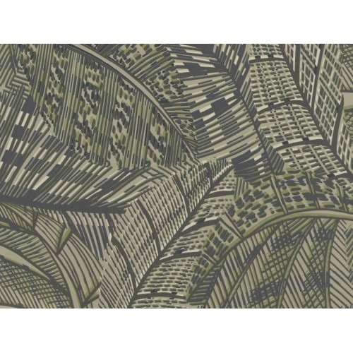 Leaf Patterned Wallpaper 10 m x 0.53 m Green, Model 221313 | Balbaid Decor Company