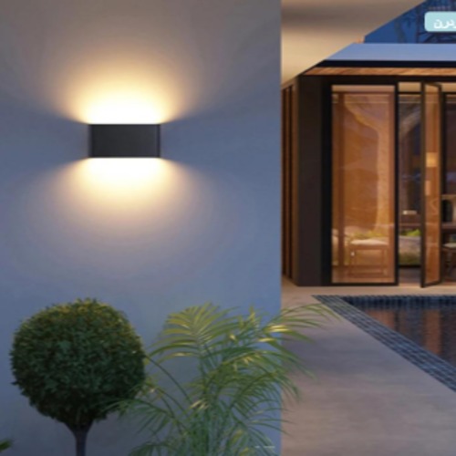 LED Exterior Wall-Mounted Light Fixture 10 Watt 9×17 cm Black | Matkel Store