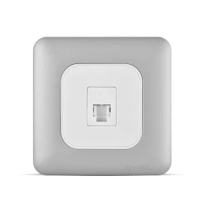 فيش RJ11 مع شاتر 6P6C مفرد، مقاس 7×7 سم، لون فضي فاتح | Spectra