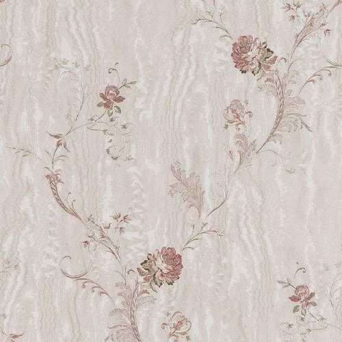 Italian Floral Wall Covering 10m x 1.06m Beige, Model 5420 | Balbaid Decor Company