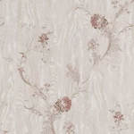 Italian floral wall Covering, size 10 m x 1.06 m, beige color, model 5420  