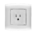 فيش ساسو 127 فولت مفرد 15 أمبير الفنار موديل أمنية المقاس  7x7 اللون فضى بحلقة كروم