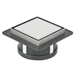 صفاية صرف ارضية للحمام، لون كروم، مقاس 13×13 سم 