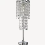 Modern Metallic Table Lighting, Size 50X26X26 cm, silver color