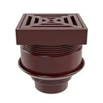Floor Drain Cast Iron, 75 mm Outlet Size, with Square Strainer | Saudi Cast Factory
