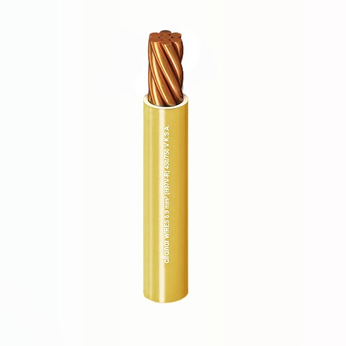 Single Core Stranded Copper Cable PVC 70ºC Insulation, 185 mm², 19.8 mm Diameter, 450/750 Volt, 300 Feet, Yellow | Al Fanar